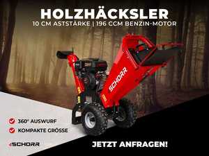 SCHORR Holzhäcksler RR100THX 100mm Holz Häckselmaschine Schredder Benzinhäcksler